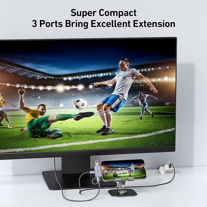 BENFEI USB C Hub 3-in-1, Super Compact, USB-C to HDMI 4K@60Hz, 10Gbps USB-A - Image 2