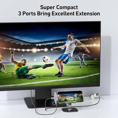 BENFEI USB C Hub 3-in-1, Super Compact, USB-C to HDMI 4K@60Hz, 10Gbps USB-A - Image 2