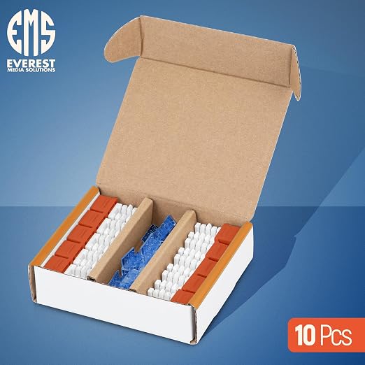 Everest 90° Angled RJ45 Cat5e Keystone Jacks 10-Pack in Orange - Image 2
