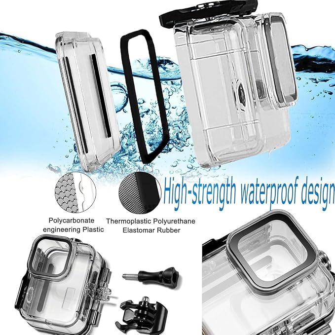 Waterproof Case for Go Pro Hero 13/Hero12 /Hero11 /Hero10 /Hero9 Black - Image 4