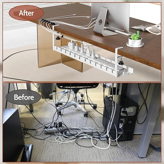 Shikha Cable Management Under Desk, 15.7"-31" Retractable Cable Management Tray - Image 2
