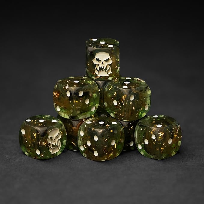 Orc D6 Dice Set – 10 x 16mm Resin Dice - Image 4