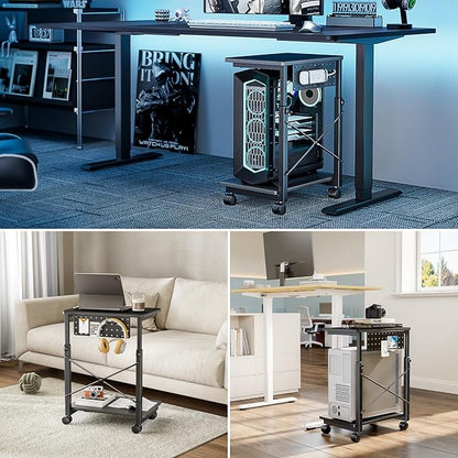 ARES WING Height Adjustable Computer Tower Stand, 2-Tier PC Tower Stand - Image 8