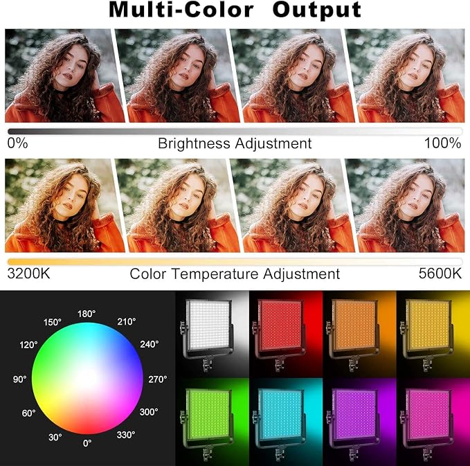 GVM RGB Video Lights with APP Control, 50W Full Color Studio Video Lighting Kit - Image 5
