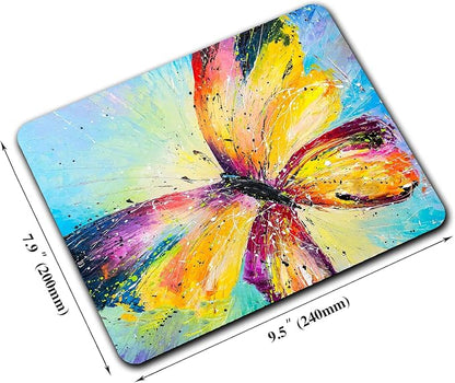 Colorful Butterfly Mouse Pad, Oil Painting Art Mousepad - Image 2