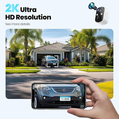 Techage Security Cameras Wireless Outdoor, 2K Battery Powered WiFi Cameras - Image 2