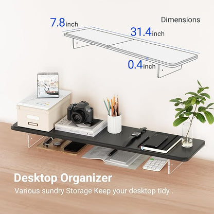 Monitor Stand Riser, 31.5-Inch LED Light Wood Computer Monitor Stand - Image 6
