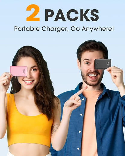 TG90° 2 Pack Portable Charger Power Bank, 5000mAh External Battery Pack - Image 2