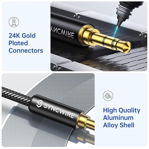 Syncwire Long Aux Cable 6.5Ft- Auxiliary Audio Cable - Image 3