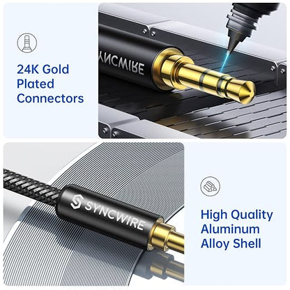 Syncwire Long Aux Cable 6.5Ft- Auxiliary Audio Cable - Image 3