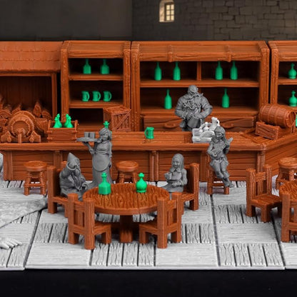 74 Pcs Tavern Bar Furniture RPG Terrain Set – Detailed DND Accessories - Image 8
