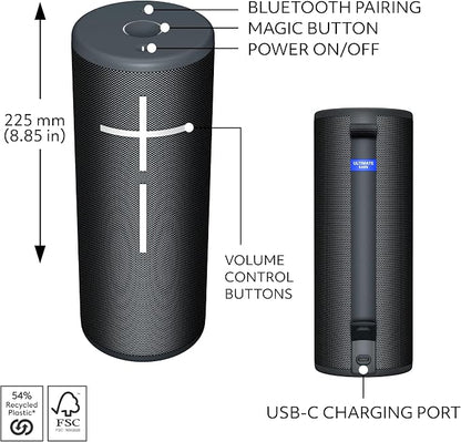 Ultimate Ears MEGABOOM 4 Portable Waterproof Bluetooth Speaker, 360-Degree Sound - Image 6