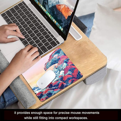 Japanese Ukiyo-e Ocean Waves Mouse Pad Personalized Design, Non-Slip Surface - Image 6
