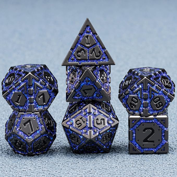 DND Metal Dice Set, Polyhedral Dice Set - Image 3