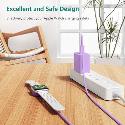 Upgraded Apple Watch Charger, Magnetic Fast Charger, USB C Charger Block Plug - Image 2