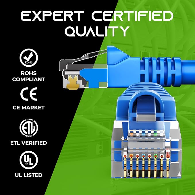 GearIT Cat 6 Ethernet Cable Cat6 Network Patch, Snagless Cord, Internet - Image 5