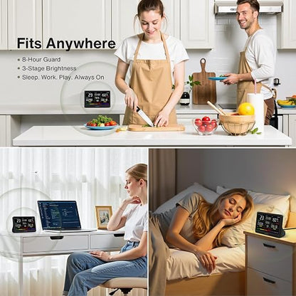 bonoch 16 in 1 Air Quality Monitor Indoor 7" Display 9 AQI+7 Alerts, CO2 - Image 9