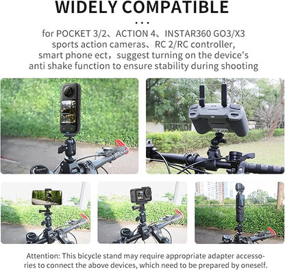 Action Camera Clamp Mount Bike Handlebar Mounts, Universal Compatible - Image 3