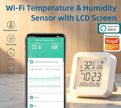 Smart WiFi Temperature Humidity Monitor: TUYA Wireless Temperature Humidity - Image 2
