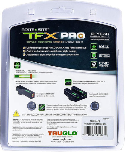 Truglo TFX PRO Handgun Sight, Glowing Shock Proof Tritium and Fiber Optic Night - Image 9