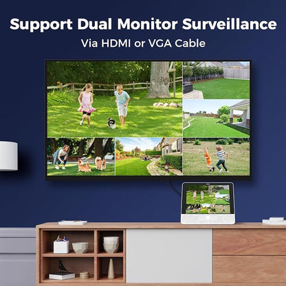 【12’’ Monitor + Human Tracking】Hiseeu 4K PoE Security Camera System, All-in-One - Image 4