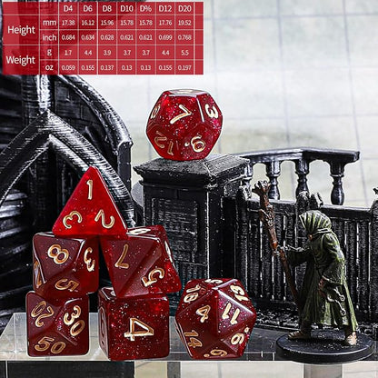 CiaraQ DND dice Set 10x7 Polyhedral Dice - Image 4