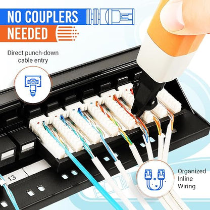 MONK CABLES | CAT6 Patch Panel | Inline | 48 Port - Image 5