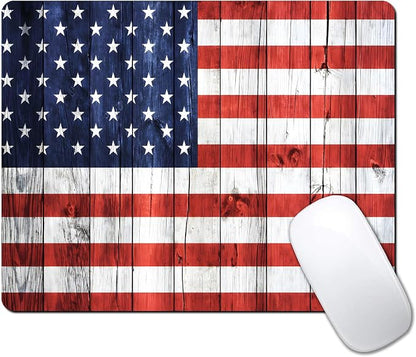 American Flag Wood Custom Mouse Pad by IMAYONDIA