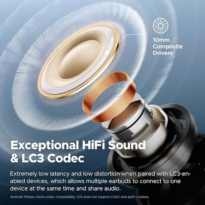 SoundPEATS Air5 Pro Adaptive Hybrid Noise Cancelling Wireless Earbuds, Qualcomm - Image 4