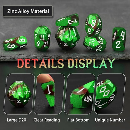 Metal DND Dice for Dungeons and Dragon, Metal Dice Set D and D - Image 3