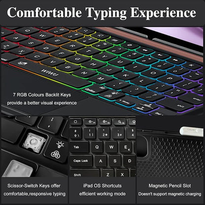 WIWU for iPad Case Keyboard for Air 13 Inch 3 in 1 Magnetic Detachable Keyboard - Image 5