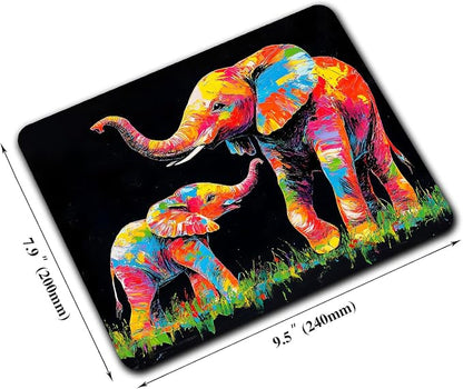 Colorful Animal Elephant Custom Mouse Pad - Image 2