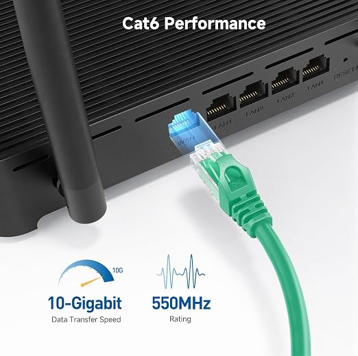 Cable Matters 10Gbps Snagless Short Cat 6 Ethernet Cable - 3ft - Image 3