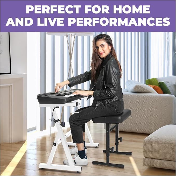 Liquid Stands Portable Heavy Duty Digital Piano Stand & Bench Set - Image 6