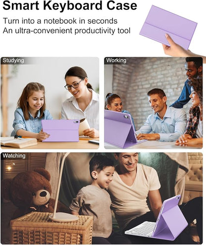 D DINGRICH Keyboard Case for iPad 10th Generation, Rechargeable Detachable - Image 7