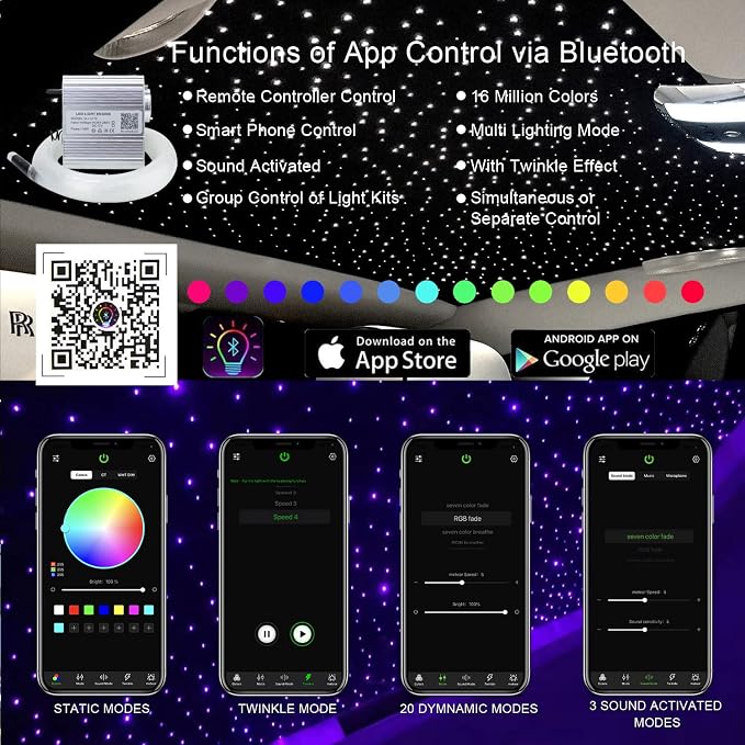 AKEPO Twinkle Fiber Optic Lights kit APP Control - Image 3