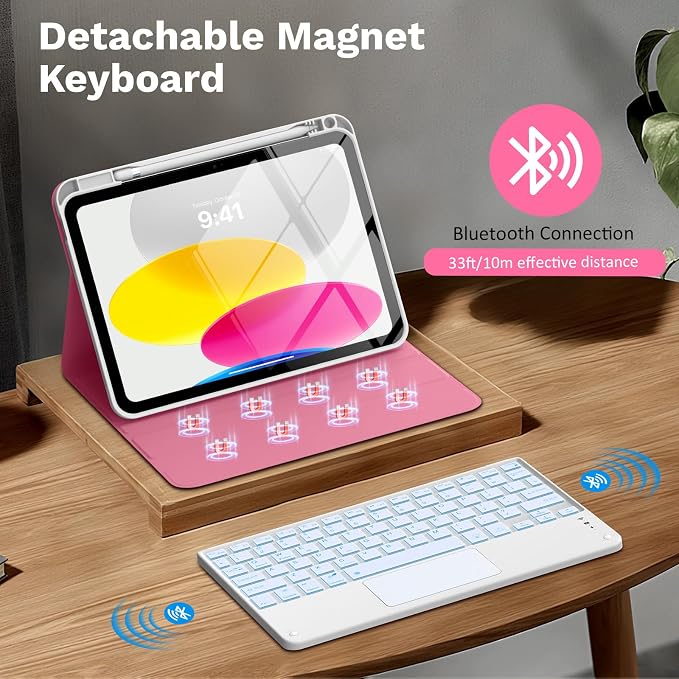 MoKo Touch Keyboard Case for iPad 11th Generation 11 inch 2025, iPad 10th - Image 4