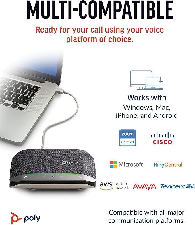 Poly Sync 20 USB-A Personal Portable Smart Speakerphone - Image 8