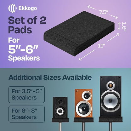 Studio Monitor Isolation Pads Premium Acoustic Foam Elevates Audio Ideal - Image 2