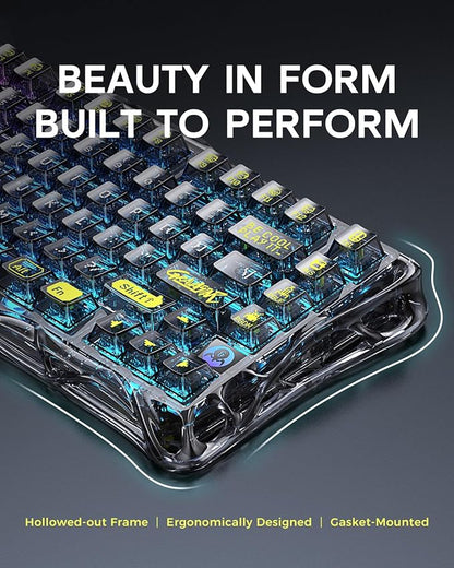 GravaStar Mercury K1 Lite 75% Gaming Keyboard, 2.4GHz/BT/Wired Tri-Mode - Image 3