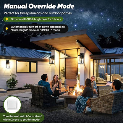 2-Pack Upgraded Motion Sensor Outdoor Wall Lights, 10.6” Small Dusk to Dawn - Image 4