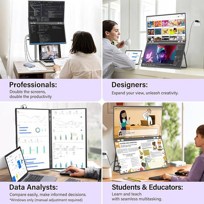 InnoView 23.8" Dual Monitor 2K QHD 2560 x 1440P Laptop Screen Extender - Image 4