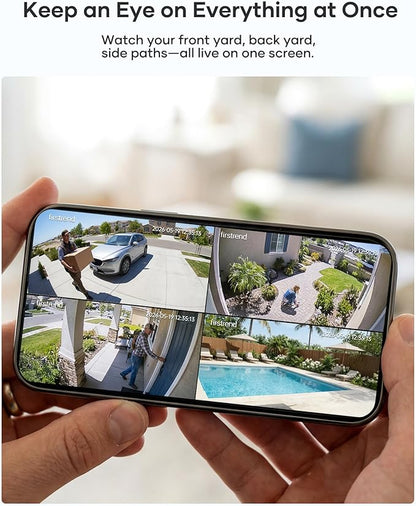 firstrend Solar Security Cameras Wireless Outdoor, No Monthly Fee, Human Auto - Image 5