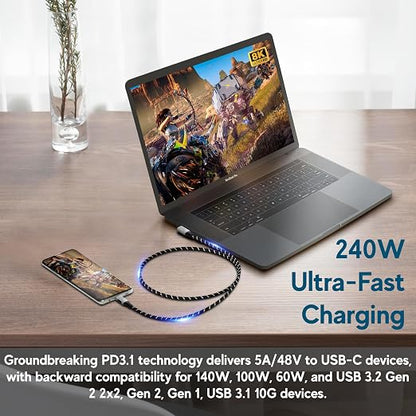 LINKUP USB 4.0 USB C to USB C Cable | Thunderbolt 4/3 Compatible | Type C - Image 4
