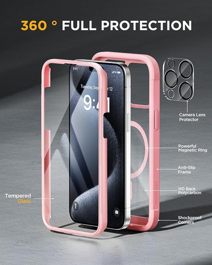 Miracase Magnetic for iPhone 15 Pro Max Case 6.7'' Full-Body Military Drop - Image 2