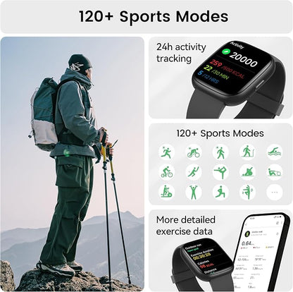 Smart Watch with Alexa Built-in, 1.83" HD Touchscreen Fitness Tracker with - Image 5