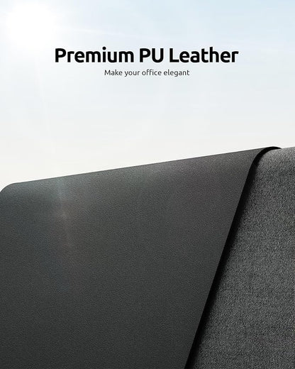 YSAGi Leather Desk Protector, Office Mat, Large Mouse Mat, Non-Slip PU Leather - Image 2