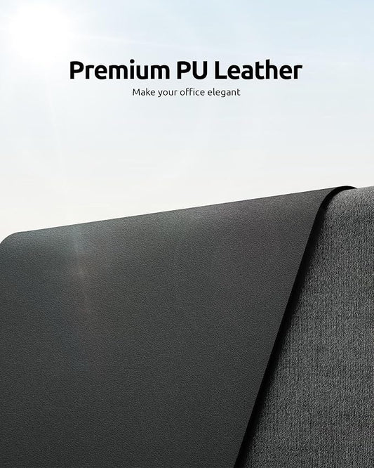 YSAGi Leather Desk Protector, Office Mat, Large Mouse Mat, Non-Slip PU Leather - Image 2