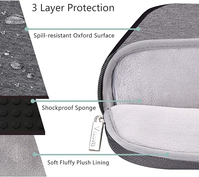 Voova Laptop Bag 15.6 Inch, Waterproof Computer Sleeve Carrying Case - Image 3