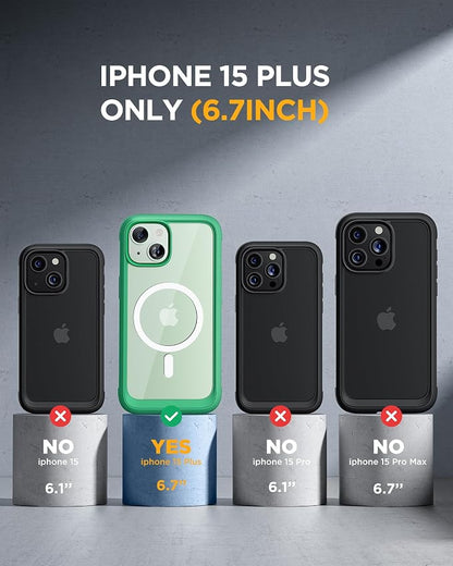 Miracase Magnetic for iPhone 15 Plus Case 6.7'' Full-Body Military Drop Proof - Image 2